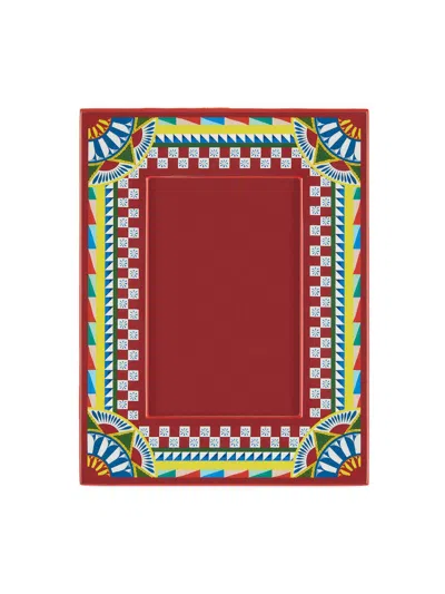 Dolce & Gabbana Bilderrahmen Mit Carretto-print In Multi