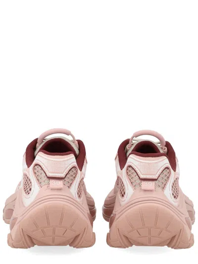 Ash Mesh Sneakers Rubber Sole Pull Tab In Pink