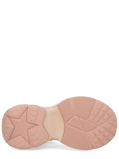 Ash Mesh Sneakers Rubber Sole Pull Tab In Pink