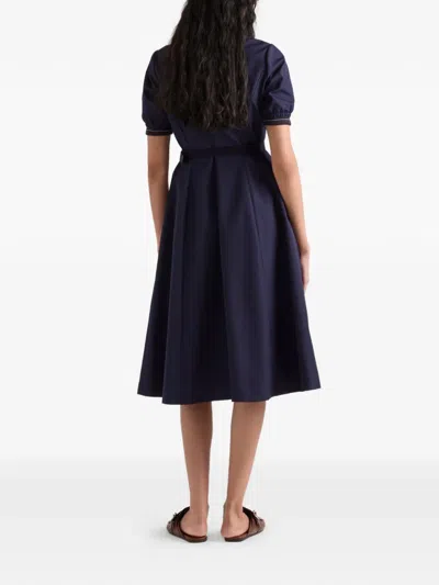 Prada Kleid Aus Popeline In Blue