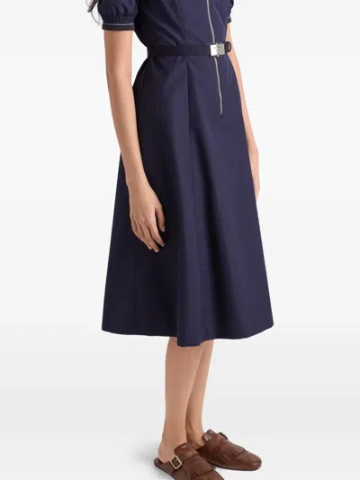 Prada Kleid Aus Popeline In Blue