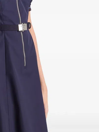 Prada Kleid Aus Popeline In Blue