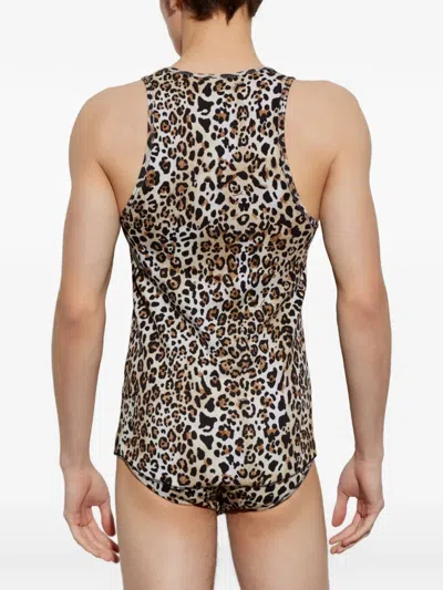 Dsquared2 Leopard Print Vest In Multi