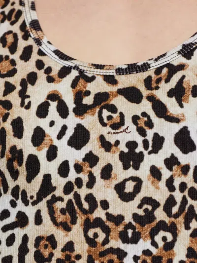 Dsquared2 Leopard Print Vest In Multi