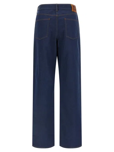 Fendi Ff Reverse Jeans Blue In Blue