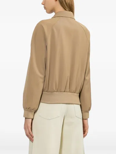 Apc A. P.c. Button-front Collared Bomber Jacket In Brown