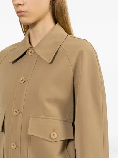 Apc A. P.c. Button-front Collared Bomber Jacket In Brown