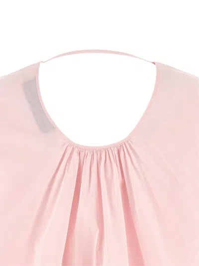 Jacquemus Paysan Oversized Cotton-blend Mini Dress In Pink