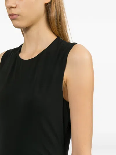 Helmut Lang Twist Drape Asymmetric Hem Dress In Multi