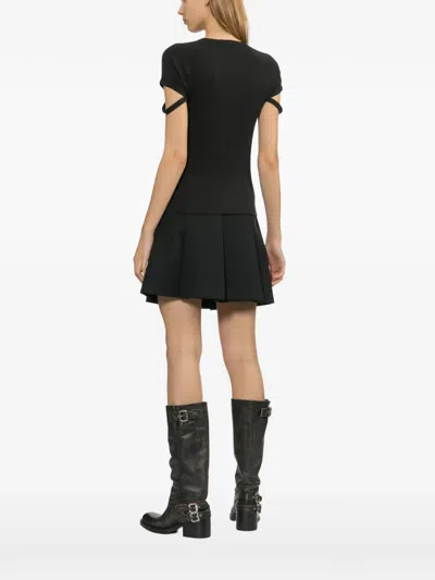 Helmut Lang Cutout Sleeve Top In Multi