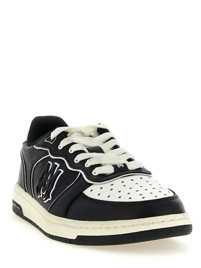 Amiri Vintage Leather Sneakers With Logo Details For Men In Black