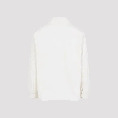 Ami Alexandre Mattiussi Men & Apos;s Crochet Ami De Coeur White Denim Overshirt