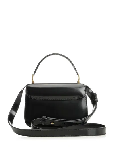 Ami Alexandre Mattiussi Black Handbag With Adc Patch On The Front And Adjustable And Removable Shoulder Strap In Leather Wom