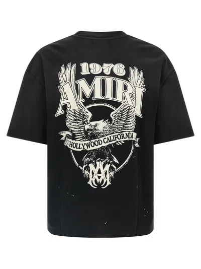 Amiri Eagle Printed Oversized T-shirt In Black