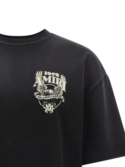 Amiri Eagle Printed Oversized T-shirt In Black