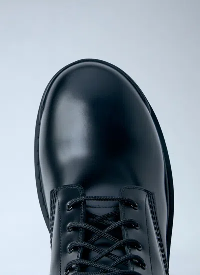 Balenciaga Leather Boots With Maxi Rubber Sole In Black