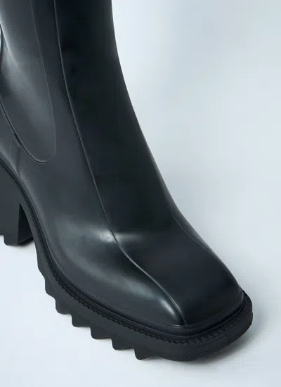 Chloé Back Loop Square Toe Boots With 50mm Heel In Black