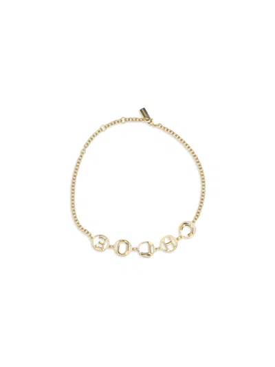 Chloé Women Script Choker Necklace In Pink