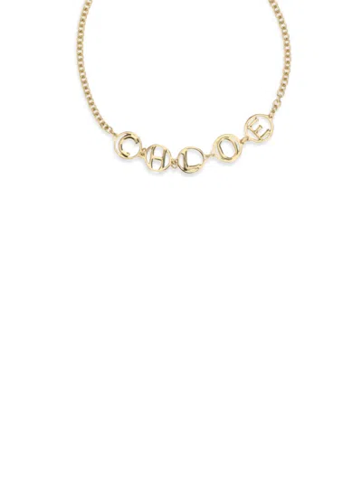 Chloé Women Script Choker Necklace In Pink