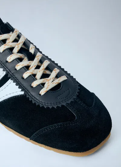 Dries Van Noten Sneakers Contrast Stitching Low Top Rubber Sole In Black