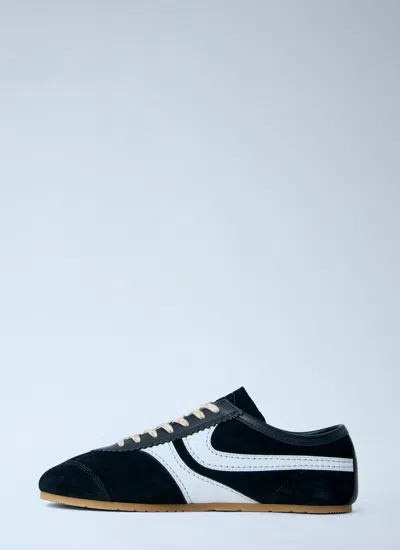 Dries Van Noten Sneakers Contrast Stitching Low Top Rubber Sole In Black