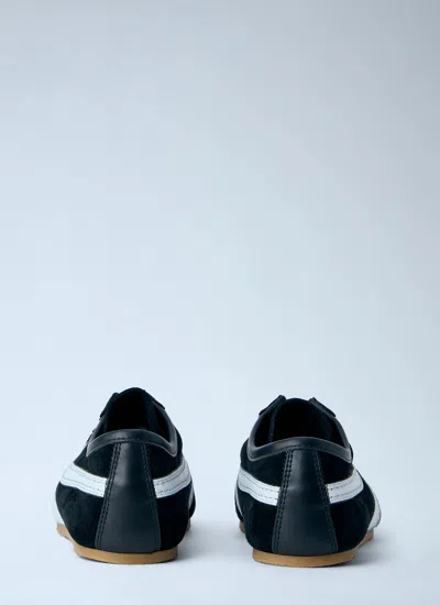 Dries Van Noten Sneakers Contrast Stitching Low Top Rubber Sole In Black