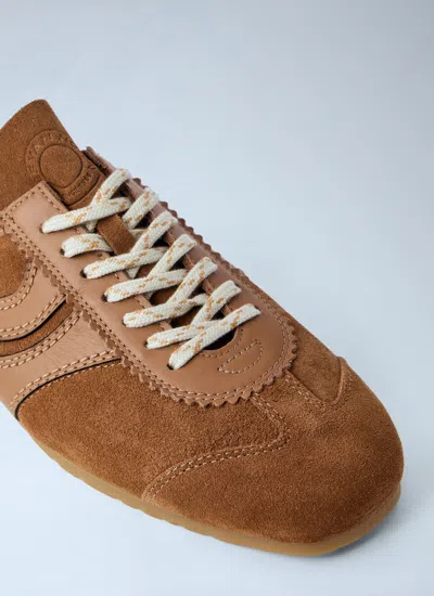 Dries Van Noten Suede Mules Rubber Sole Stitch Detailing In Brown