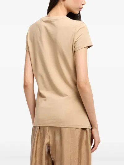 Armani Exchange Logo-print T-shirt In Neutral