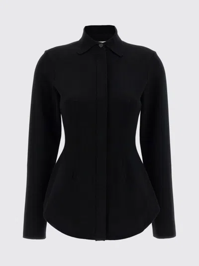 Sportmax Cardigan With Collared Design And Long Sleeves In Black