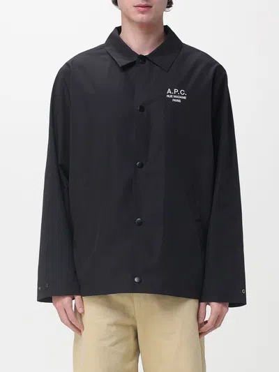 Apc A.p.c. Polyester Blend Regis Jacket For Men In Black