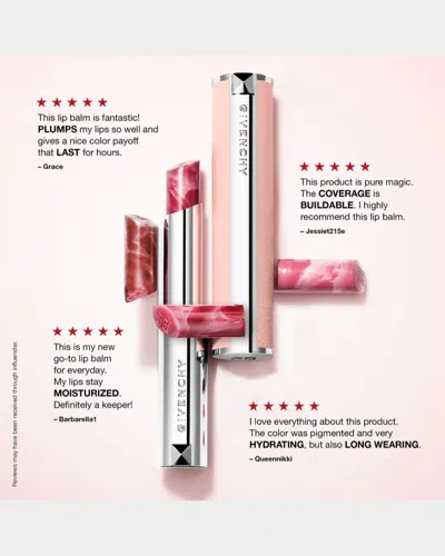 Givenchy Rose Plumping Lip Balm 24h Hydration In Red