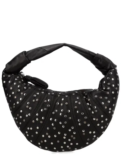 Lemaire Dark Chocolate Studs Dots Mini Fortune Croissant Bag In Brown