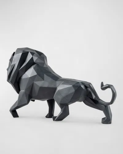 Lladrò Leone Sculpture In Black