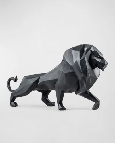 Lladrò Leone Sculpture In Black