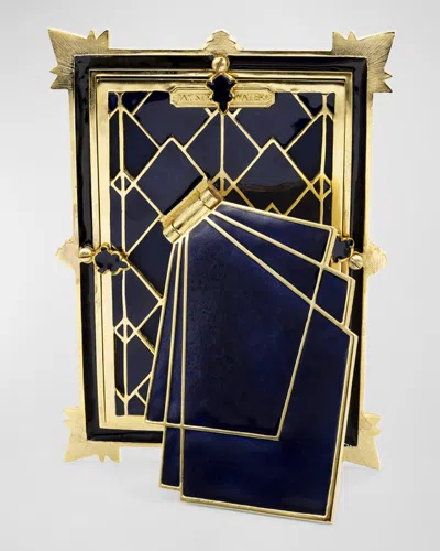 Jay Strongwater Art Deco Frame In Blue