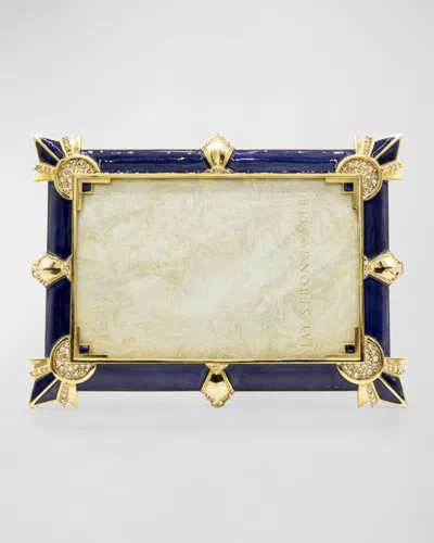 Jay Strongwater Art Deco Frame In Blue