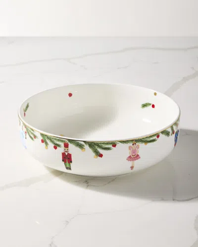 Neiman Marcus Nutcracker Serving Bowl, 11.8" In White