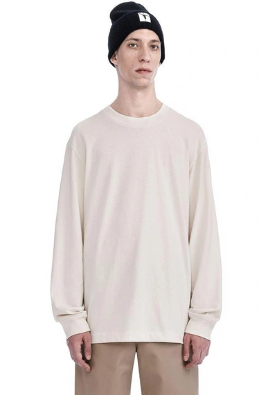 Shop Alexander Wang High Twist Mock Neck Long Sleeve In Ivory