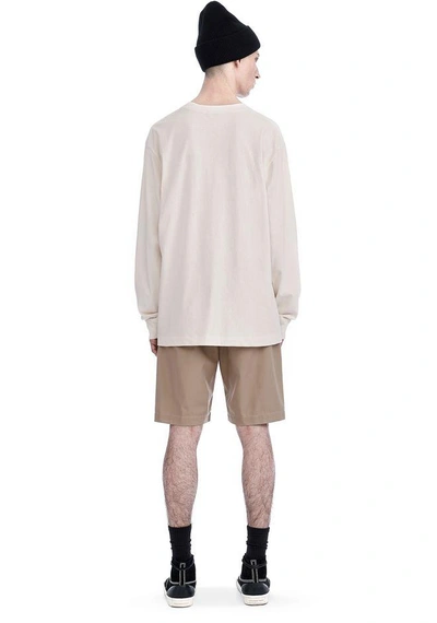 Shop Alexander Wang High Twist Mock Neck Long Sleeve In Ivory