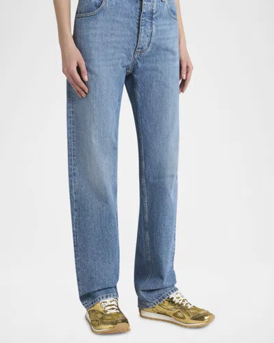 Bottega Veneta Orbit Metallic Net Runner Sneakers In Gold