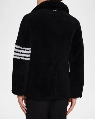Thom Browne Double-breasted Coat In Black