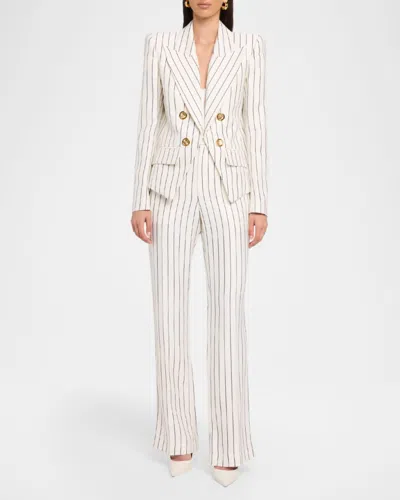 Balmain 6-button Pinstripe Jacket In Multi