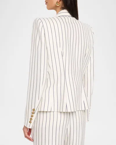 Balmain 6-button Pinstripe Jacket In Multi