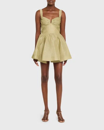 Zimmermann Rebellion Linen And Silk Organza Minidress In Animal Print