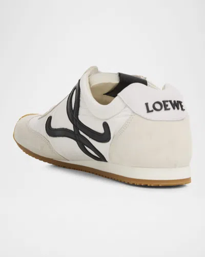 Loewe Ballet Runner 2.0 Nylon And Calfskin Low-top Sneakers In White