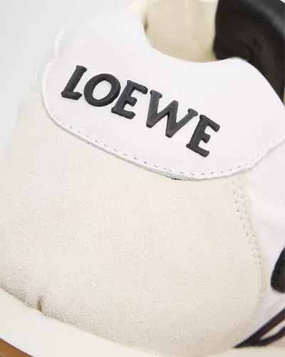 Loewe Ballet Runner 2.0 Nylon And Calfskin Low-top Sneakers In White