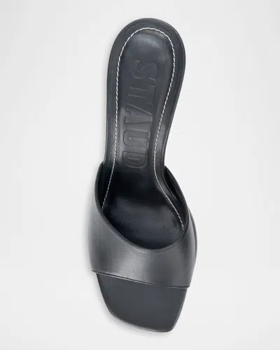 Staud 65mm Bea Leather Mules In Blue