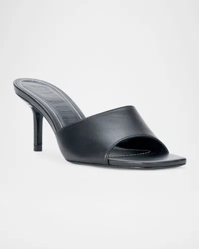 Staud 65mm Bea Leather Mules In Blue