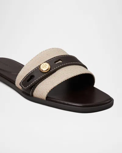 Tory Burch Beige Cotton Ovine Leather Rubber Thermoplastic Polyurethane Sandals In Neutral