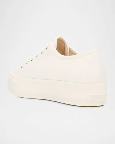 Veronica Beard Truett Platform Canvas Sneakers In Neutral